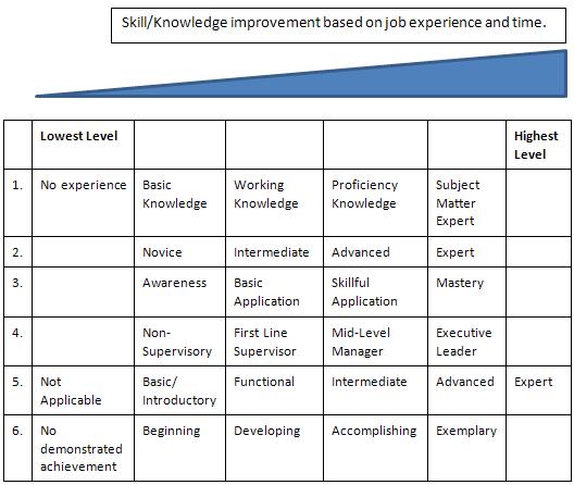 Proficiency Scale