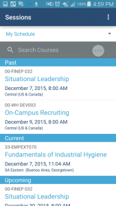Instructor App - Schedule Page