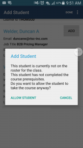 Instructor App - Add Student