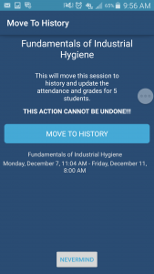 Instructor App - Move to History