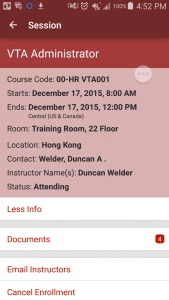 Student App - Session Details