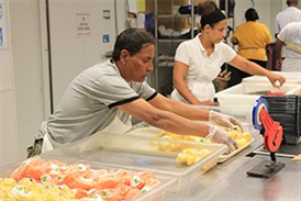Houston Food Bank volunteer and staff