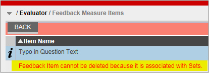 Message when TFB Items was used