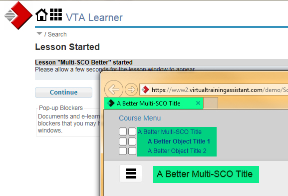 Better Course and SCO Titles on RISC SCORM Player