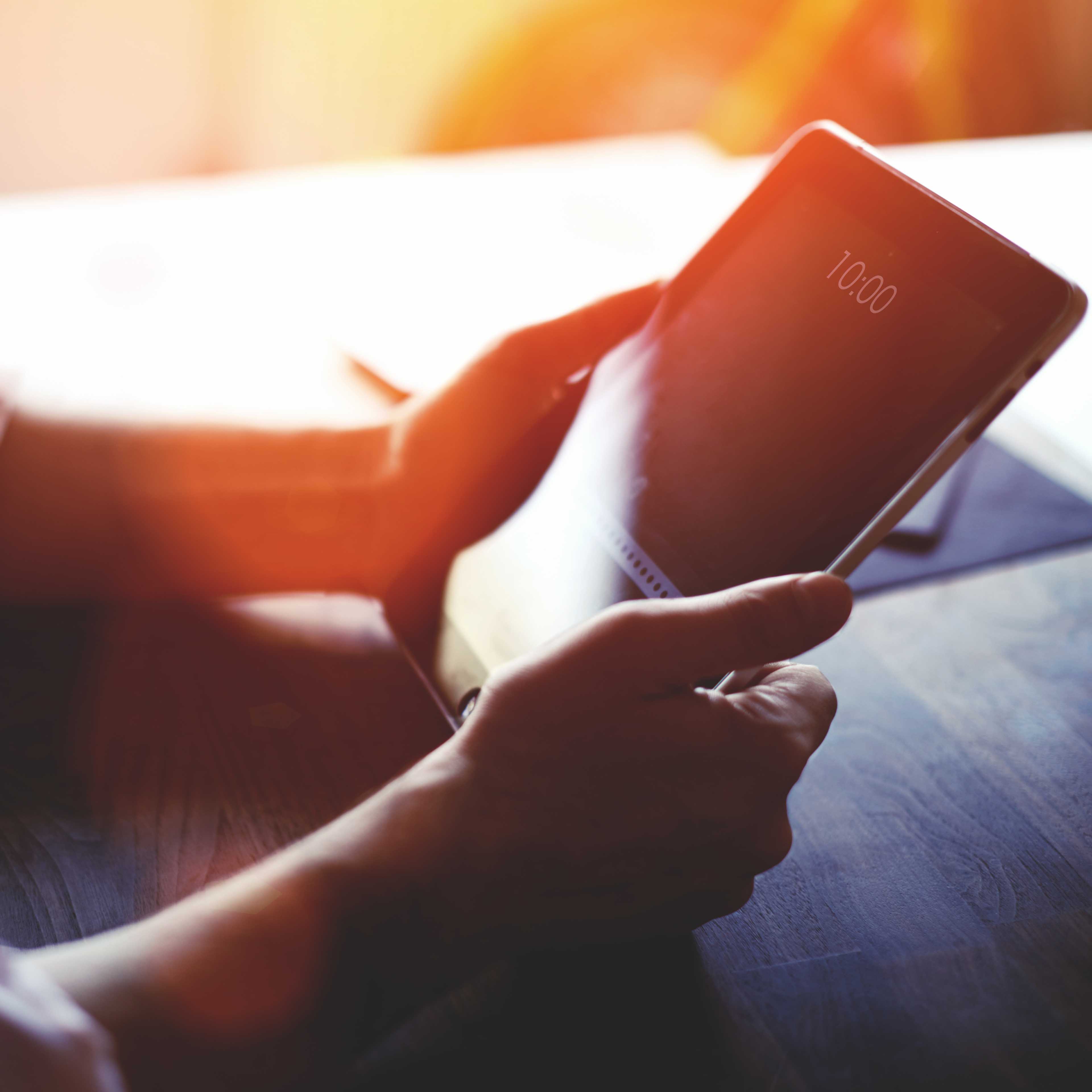 Person with tablet