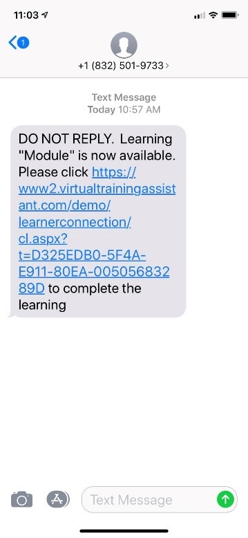 Spaced learning SMS from VTA